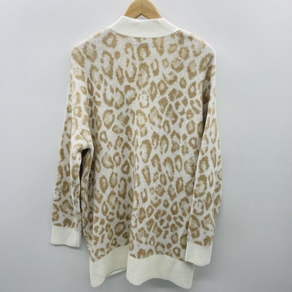 Ann Taylor LOFT Womens Size XL Leopard Print Boyfriend Cardigan Sweater $79 - Picture 5 of 8